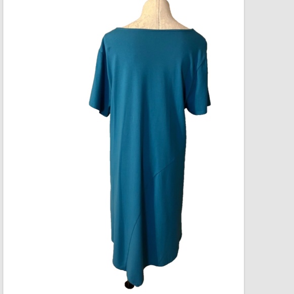 Soft Surroundings Dress 1X Short Sleeve Cotton Modal Stretch Washable NEW - Picture 2 of 10